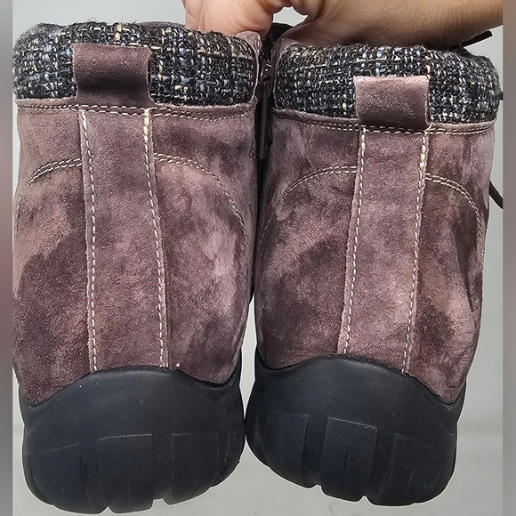 Propet Delaney Women's Suede Ankle Side Zip Bootie Purple Brown Size 7.5 M(B) - Picture 8 of 11